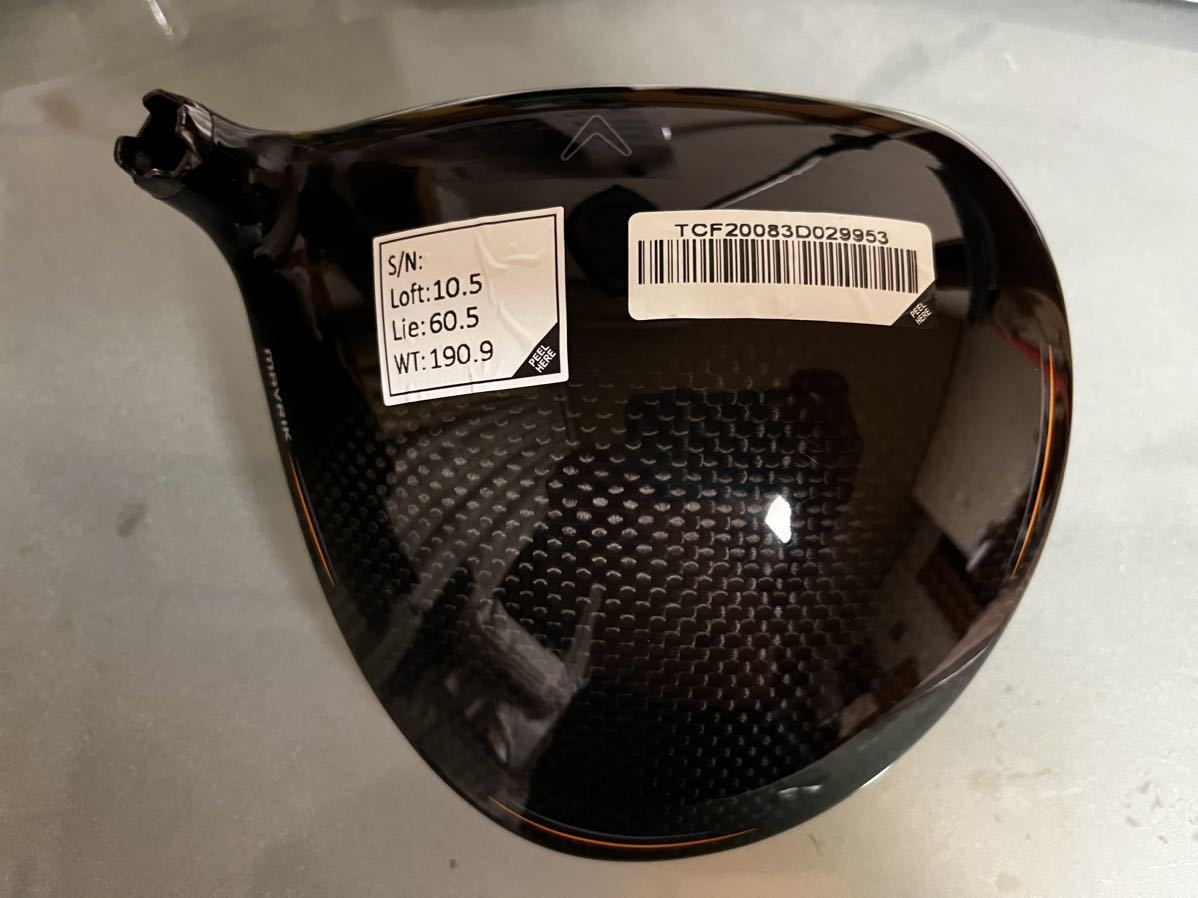 ★美品★キャロウェイ ツアー支給品 TCFシリアル MAVRIK MAX TOUR マーベリック マックス ツアー 10.5° ドライバー ヘッドのみ