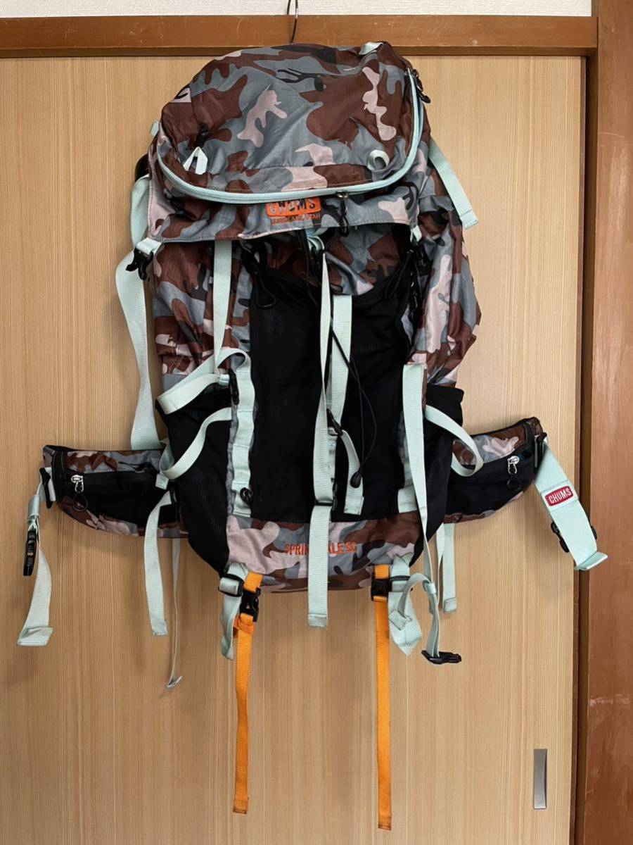 CHUMS SINAWAVA65 バックパック 登山 覆す 大量用 チャムス CHUMS SINAWAVA65 バックパック 登山 覆す 大量用 チャムス