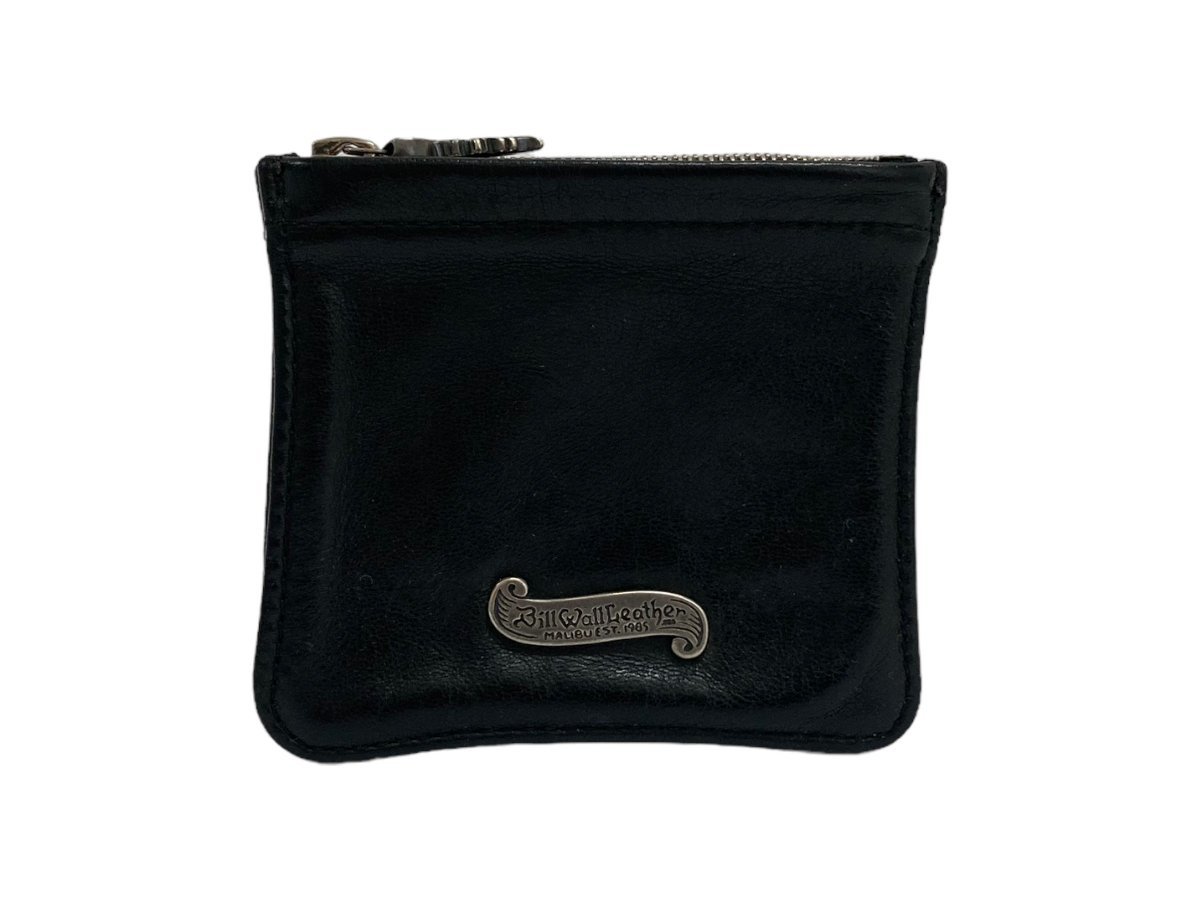 BILL WALL LEATHER (ビルウォールレザー) レザーコインケース バナータイプ 小銭入れ コインパスケース ブラック 黒 メンズ/027