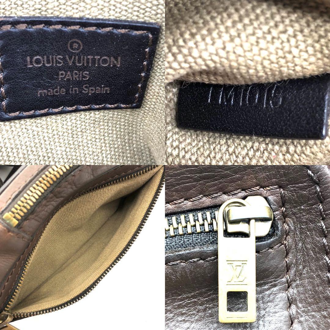 ルイヴィトン ユタ スィウ レザー ボディバッグ ショルダーバッグ こげ茶 1円【極美品】LOUIS VUITTON ルイヴィトン ユタ スィウ ボディバッグ