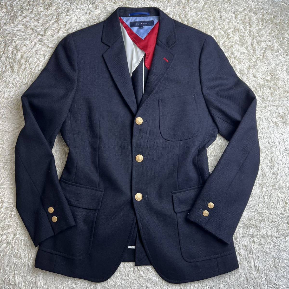 C04 極美品 TOMMY HILFIGER テーラードジャケット トミーヒルフィガー 