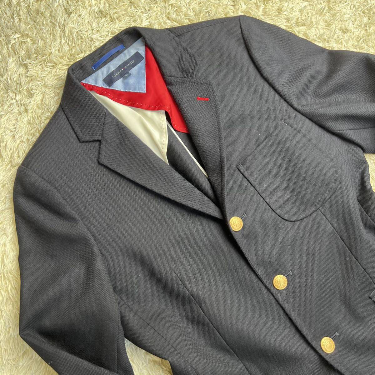 C04 極美品 TOMMY HILFIGER テーラードジャケット トミーヒルフィガー 