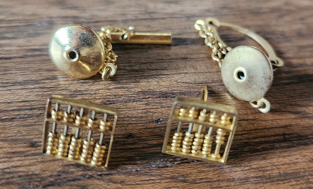 ネクタイピン K18 18金 そろばん K14 勤続記念 pin184 ゴールド 地金 