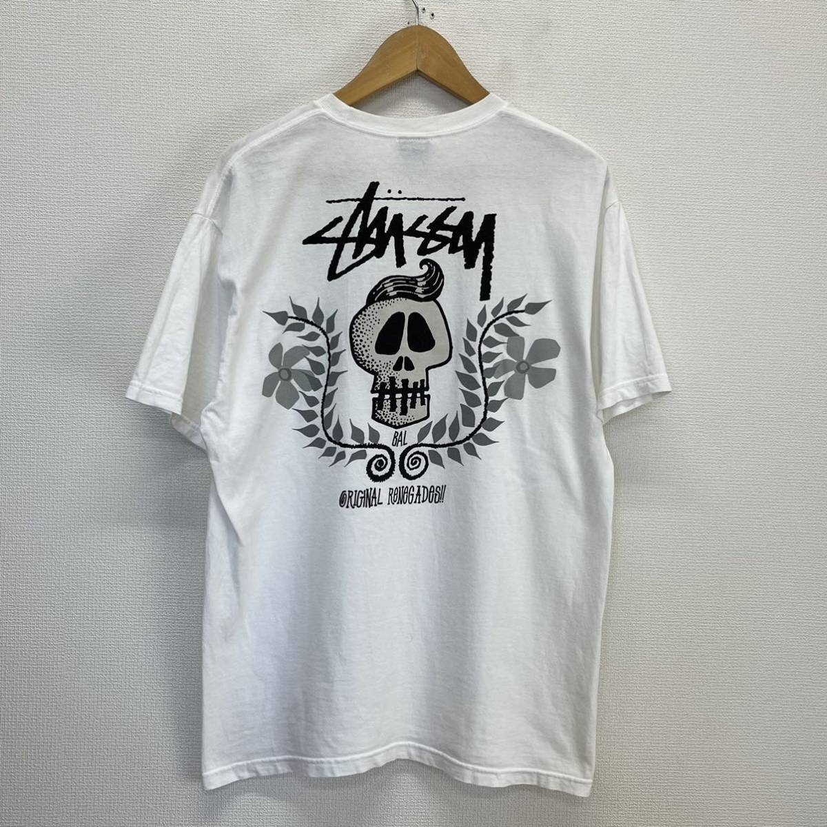 STUSSY × BAL ステューシー バル 半袖Tシャツ プリント ロゴ スカル M 10110169