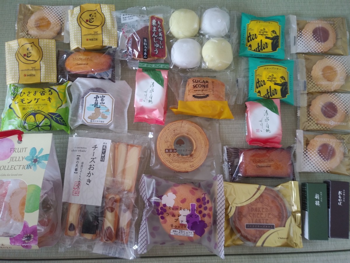 送料無料★和洋菓子たくさん詰合せセット福袋お試し★銀座チーズおかきフルーツゼリーとやら虎屋羊羹新緑おもかげ饅頭バターバトラー雲龍