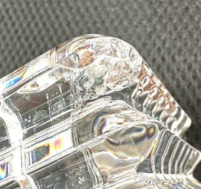 中古品】バカラ Baccarat アイスクエア 花瓶 フラワーベース【送料別