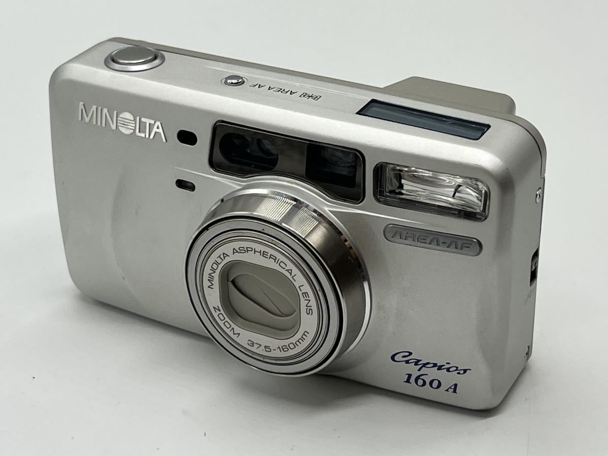 美品　MINOLTA　ミノルタ　Capios 160A　フィルムカメラ　シルバー ☆良品☆ ミノルタ MINOLTA Capios 160A コンパクトフィルムカメラ