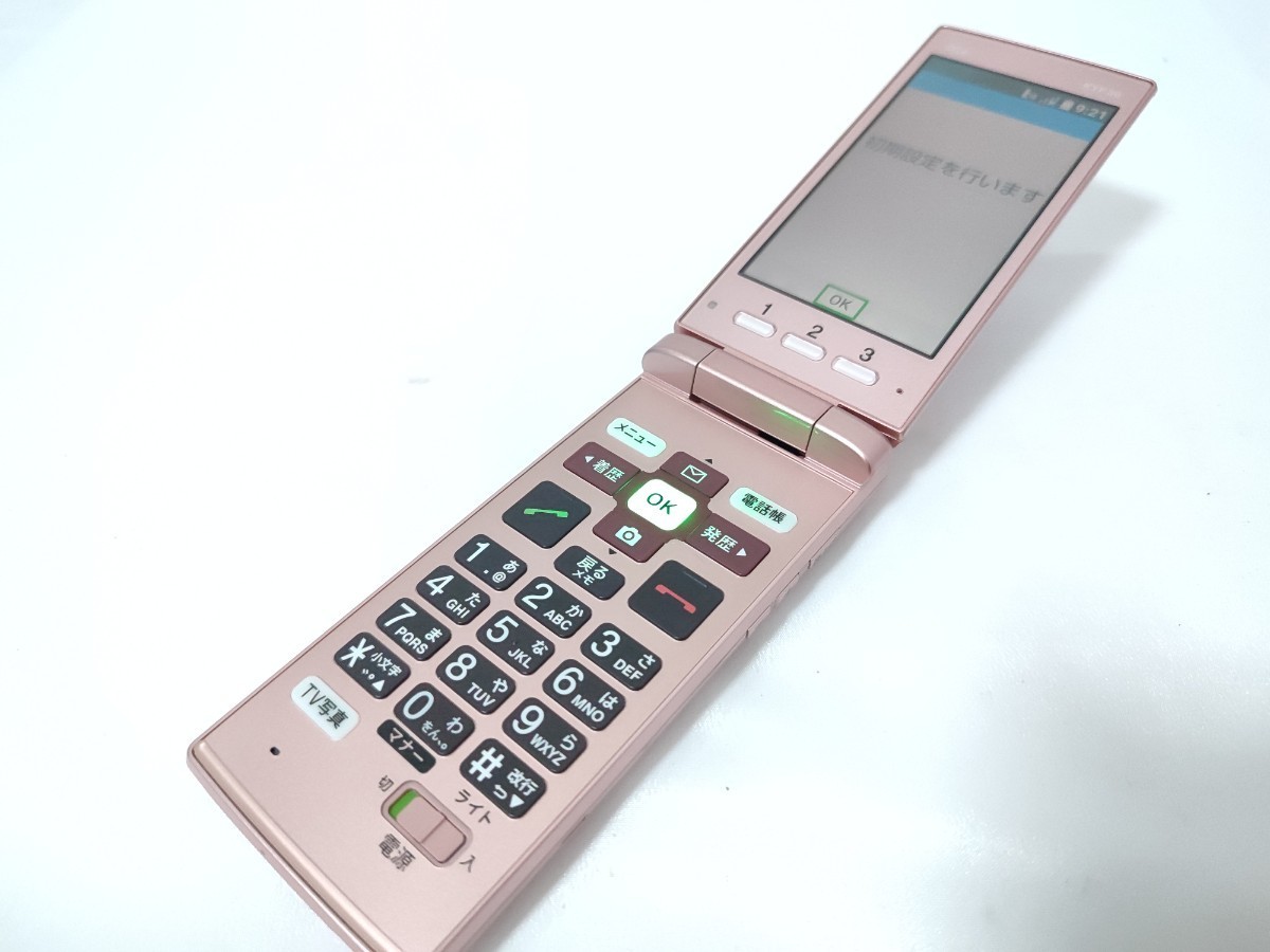 SIMフリー au かんたんケータイ らくらく KYOCERA KYF36 京セラ 利用制限○　初期化○　簡易動作確認○ SIMロック解除○