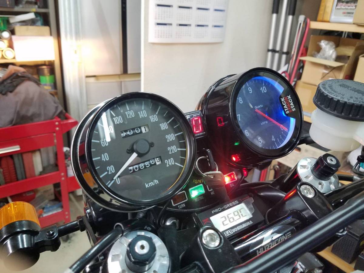 Z1Z2 KZ Mk2 Z650 スタックタコメーターセット STACK 当時物 10000RPM