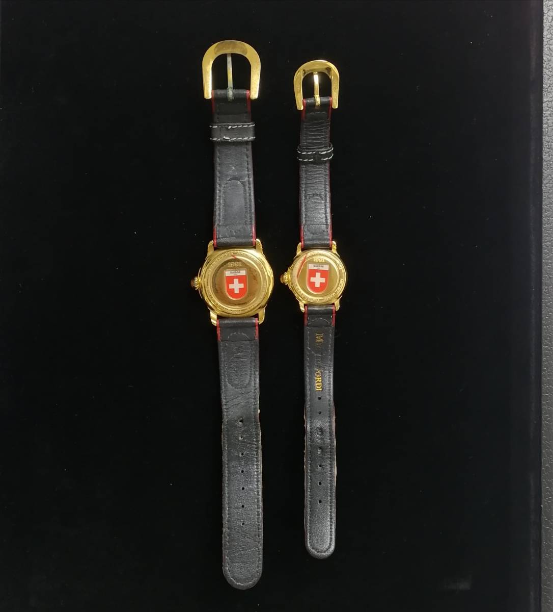 S262】☆中古・保管品☆MICHEL JORDI ミシェル ジョルディ 腕時計 ペア 