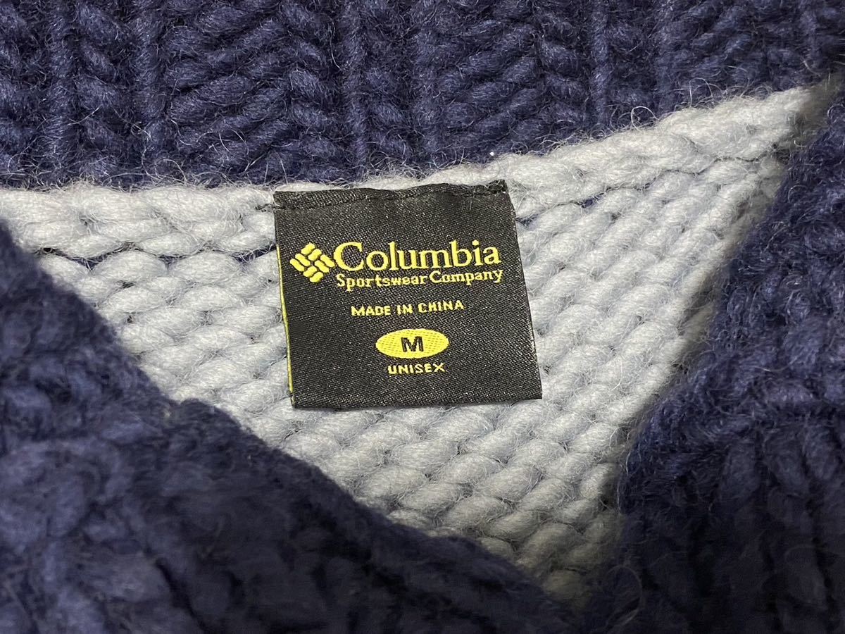 極美品 Columbia コロンビア 207 PM2128 ニット セーター ケーブル 