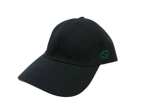 GUCCI キャップ グッチ ロゴ付き ・ブラック (XXXL グッチ GUCCI キャップ グッチ ロゴ付き ・ブラック (XXXL グッチ