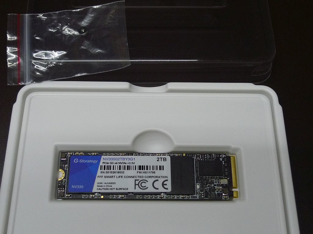 使用時間少 G-Storategy NV335 2TB SSD M.2 Type2280 NVMe