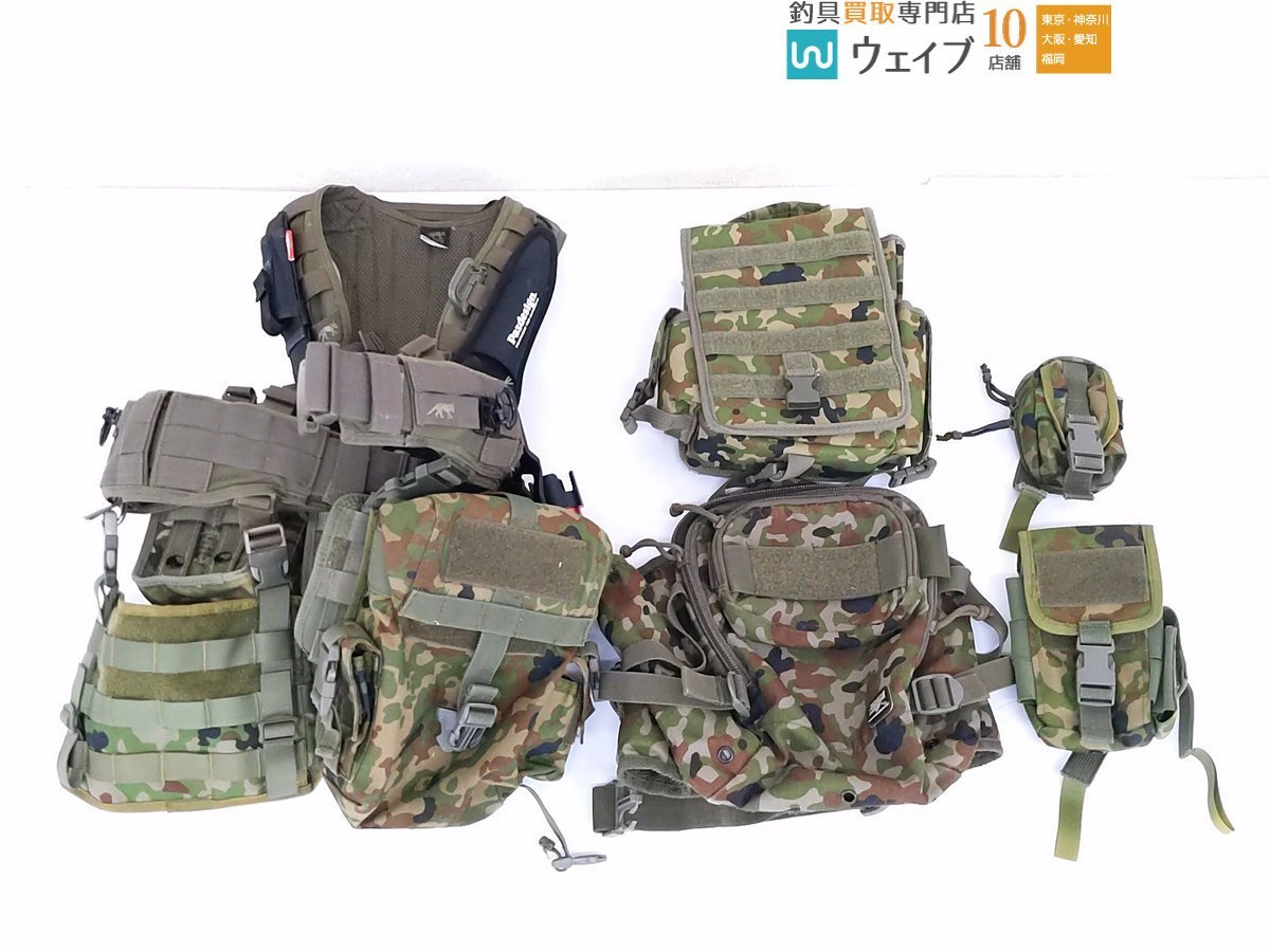 戦人 ウエストバッグ ・ タクティカルギア ポーチ ・ タスマニアンタイガー ミリタリーベスト 付属品多数 他 計5点 ポーチなど