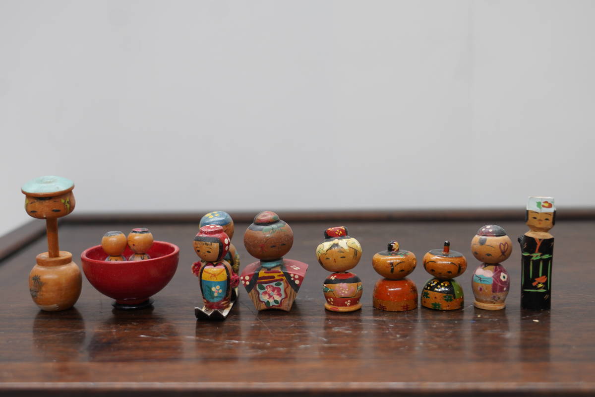 ☆昭和レトロ 伝統こけし 創作こけし 高さ3cm～15cm まとめて約40点