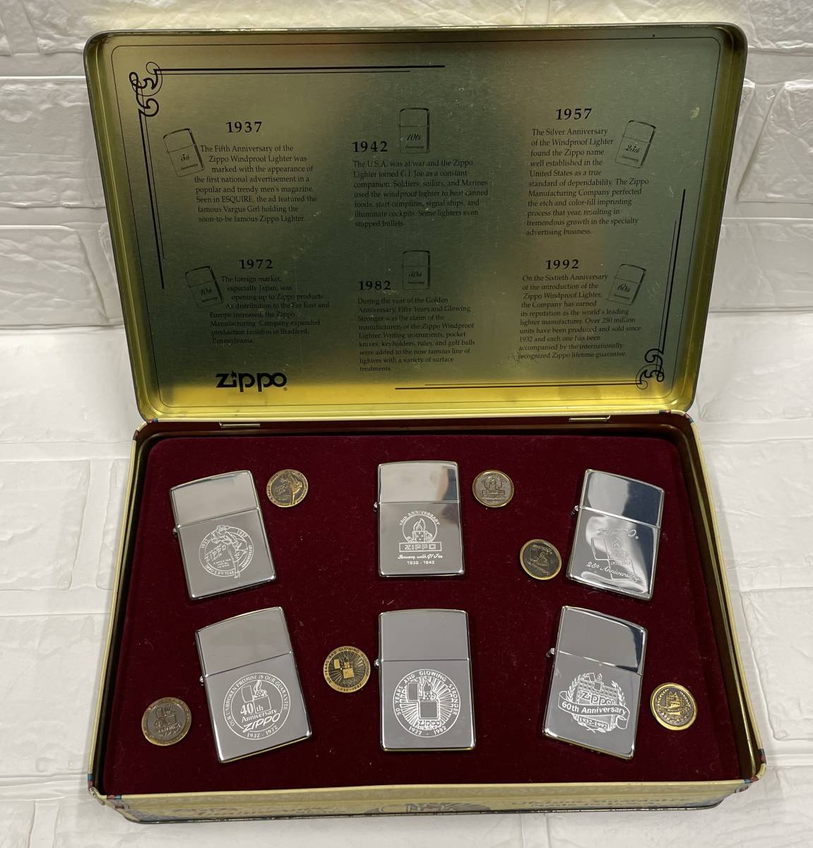 Zippo Anniversary Series 1932 1992 ジッポ アニバーサリー 記念 6点 セット 注目 99円スタート