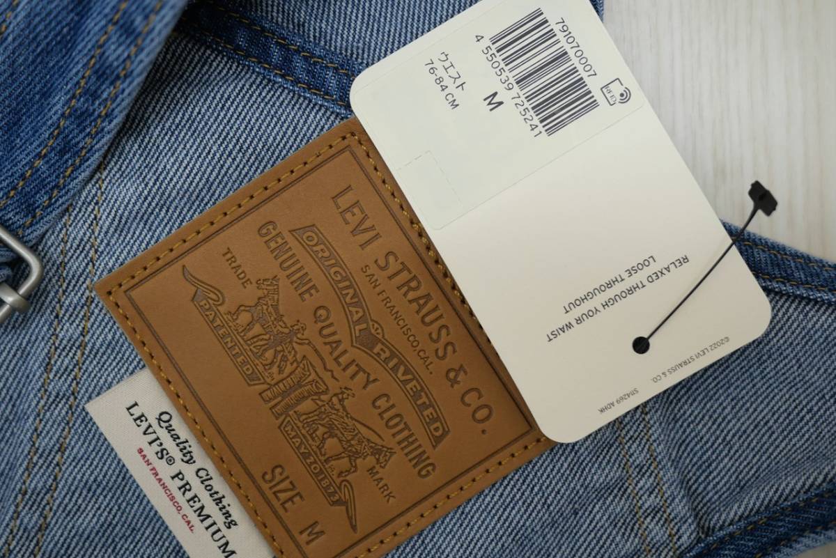 新品リーバイス79107-0007 Mサイズ/76-84cm オーバーオール リラックスフィット インディゴ・ミッドユーズ BIG-E デニム