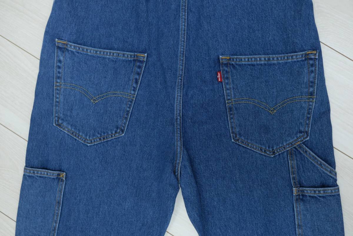 新品リーバイス79107-0007 Mサイズ/76-84cm オーバーオール リラックスフィット インディゴ・ミッドユーズ BIG-E デニム