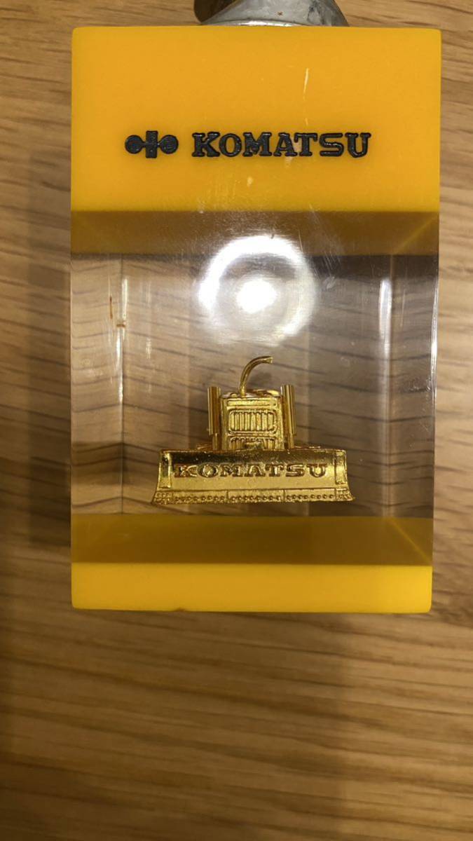 KOMATSU 金色ブルドーザーオブジェ ライター コマツ レア 非売品 建設