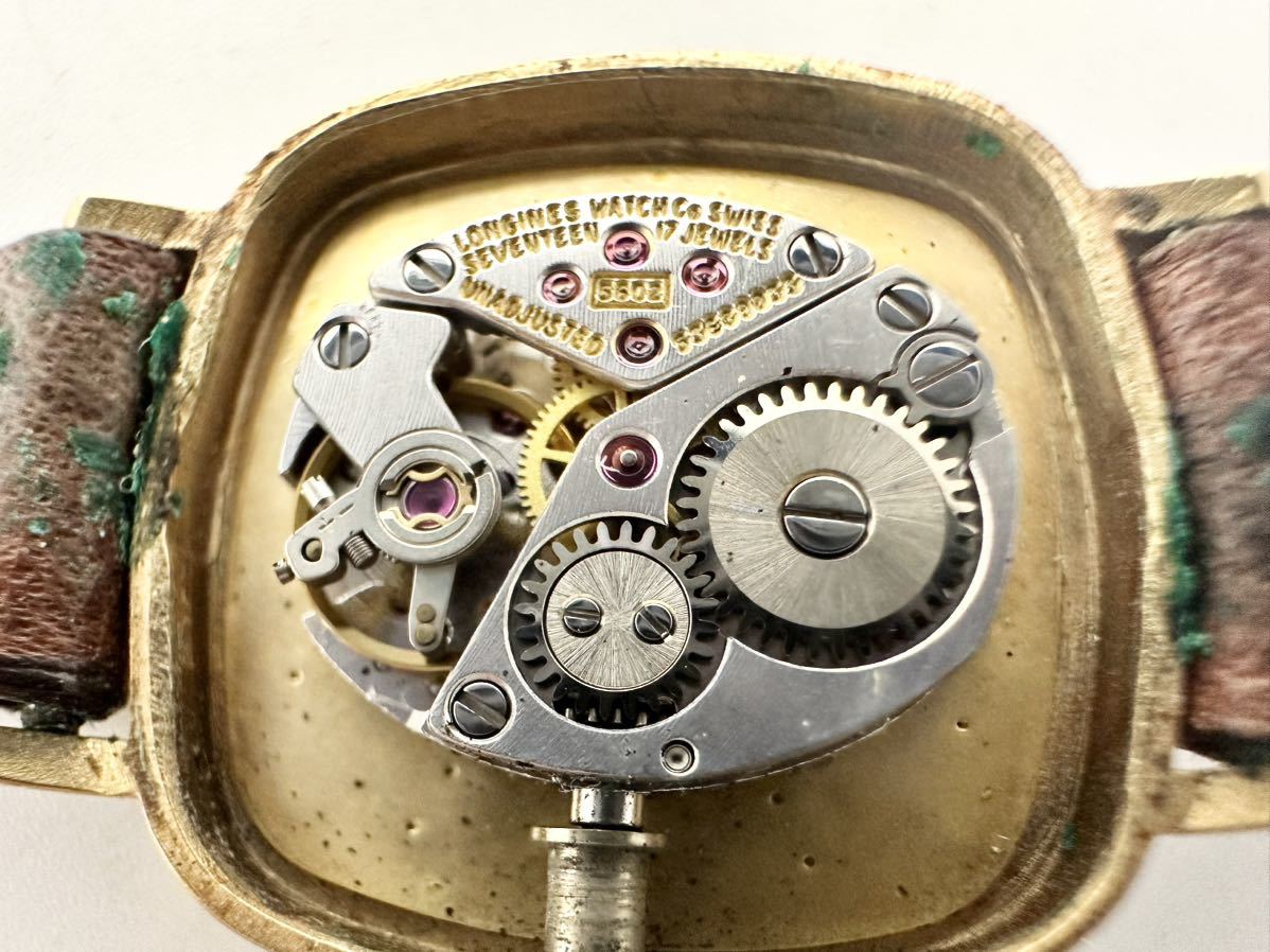 9T86】 1円スタート LONGINES / Cal.5602 ロンジン 金色文字盤 手巻き