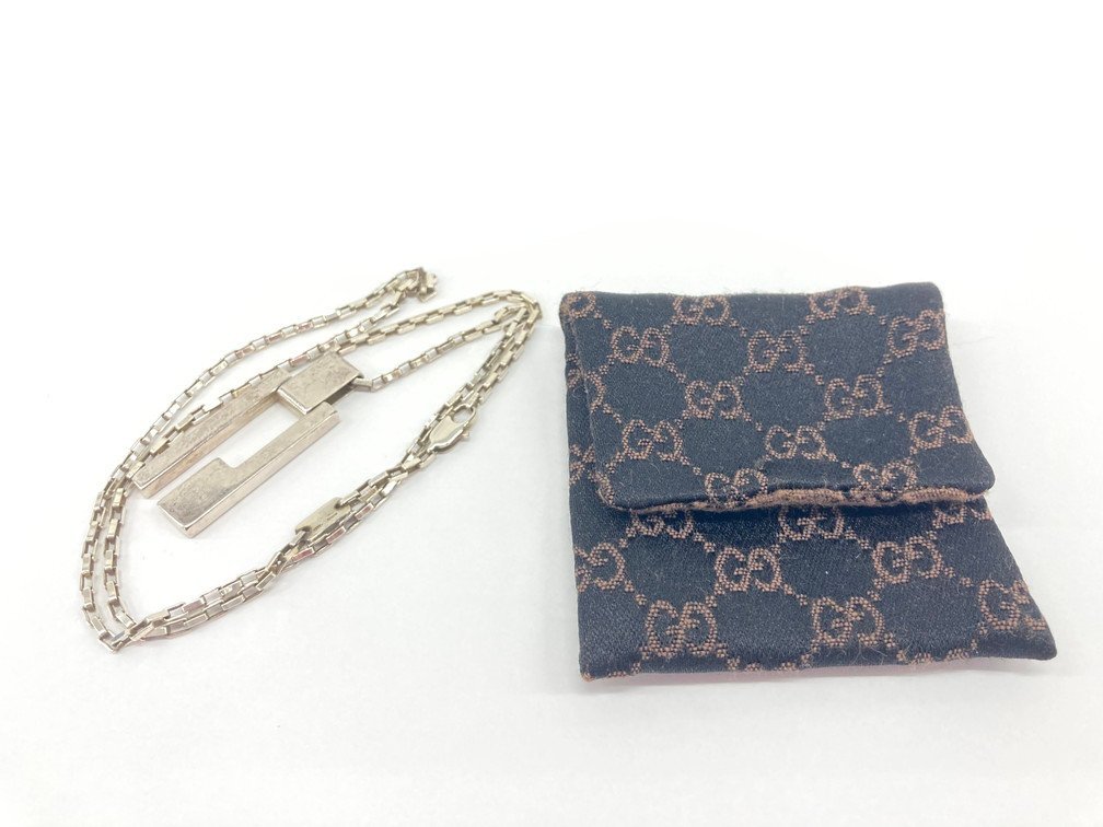 ネックレス グッチ GUCCI シルバー925 SV925 シルバー ペンダント - ドッグタグ インターロッキングG ブランド 0 メンズ レディース ヴィンテージ 安い商品