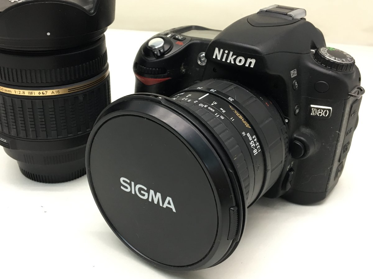 Nikon D80/SIGMA ZOOM 18-35ｍｍ 1:3.5-4.5 デジタル一眼レフカメラ レンズ付き ジャンク 中古【UW100119】