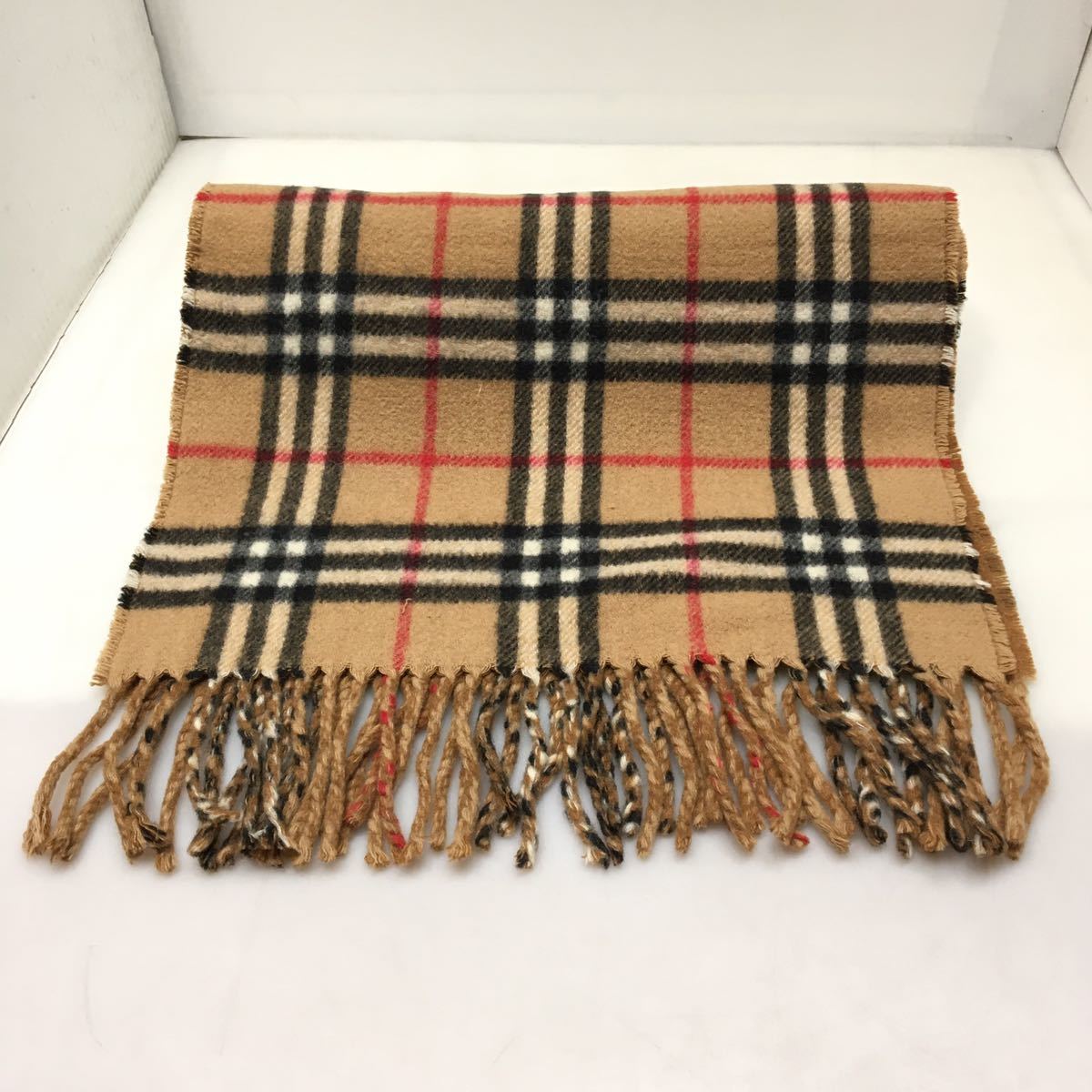 30-29 Burberrys バーバリー カシミヤ マフラー ベージュ ノバチェック