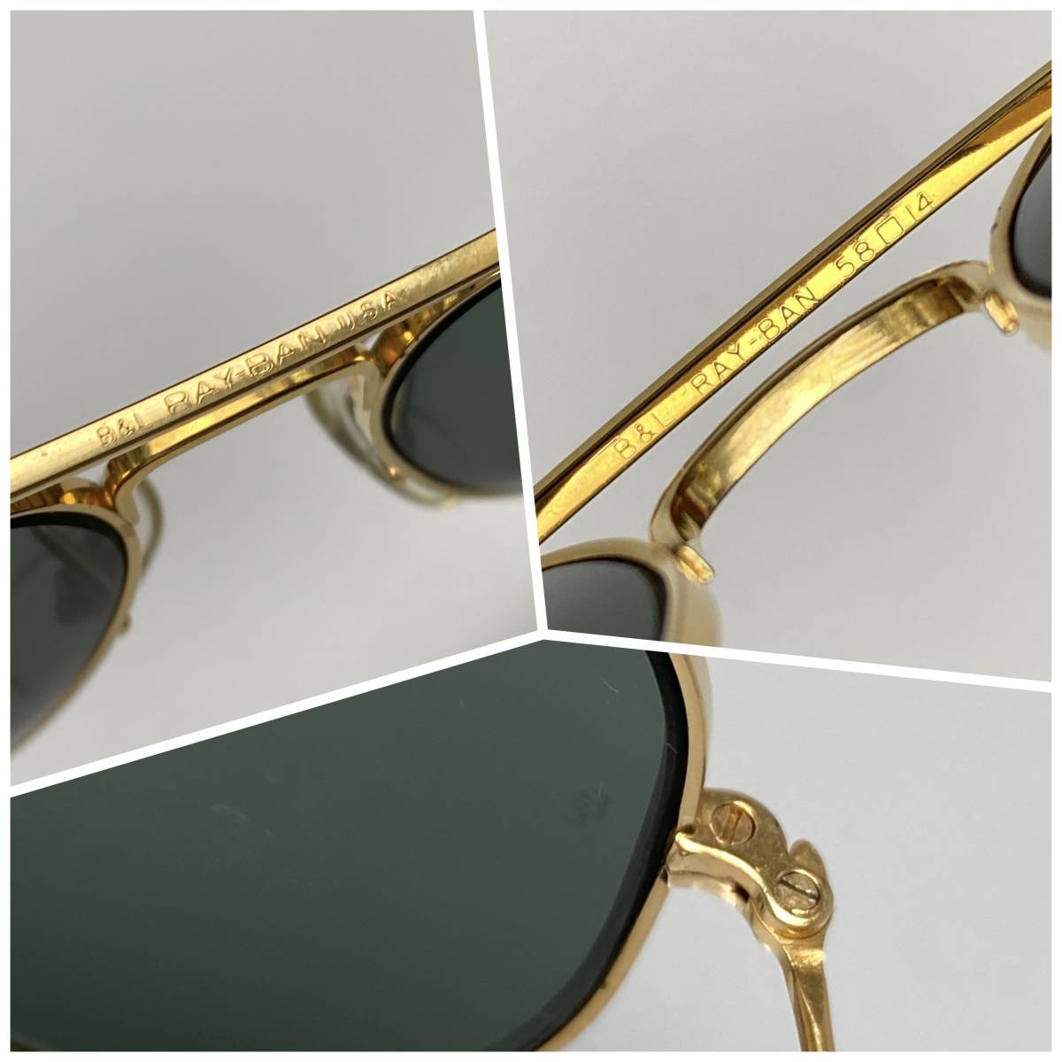 ケース付☆B&L RAY-BANボシュロムレイバン Metalメタル1 GOLDゴールド 