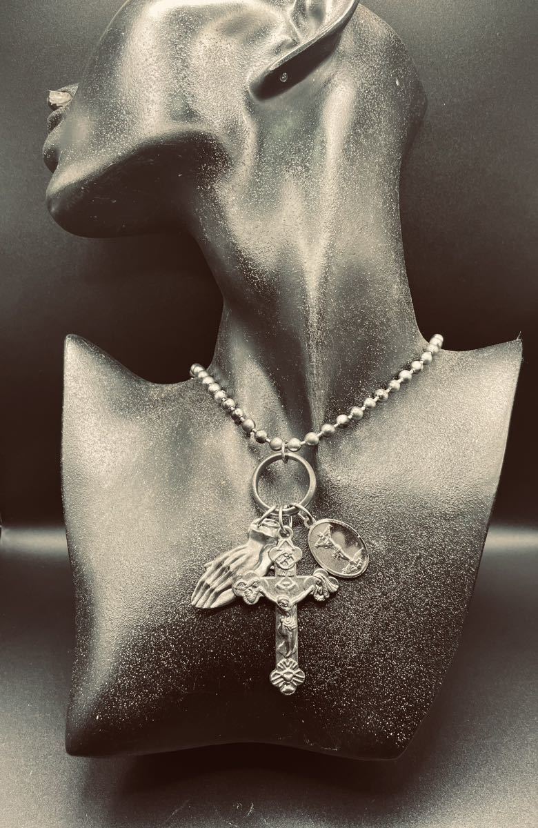 Jean-Paul GAULTIER ジャンポールゴルチェ/vintage Collection sample three charm antique pendant necklace