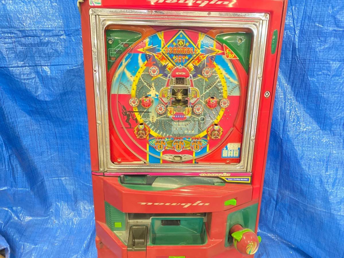 10/016【ジャンク品】ニューギン スクランブルジェット2 パチンコ台 