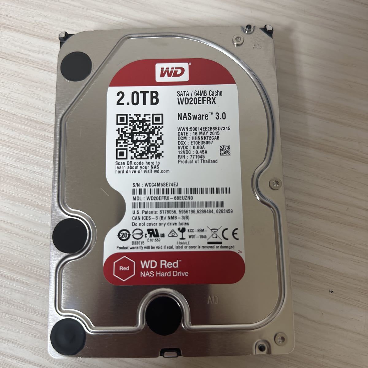 周辺機器 !!Western Digital WD60EZAZ 6TB 3.5インチ HDD（動作確認済