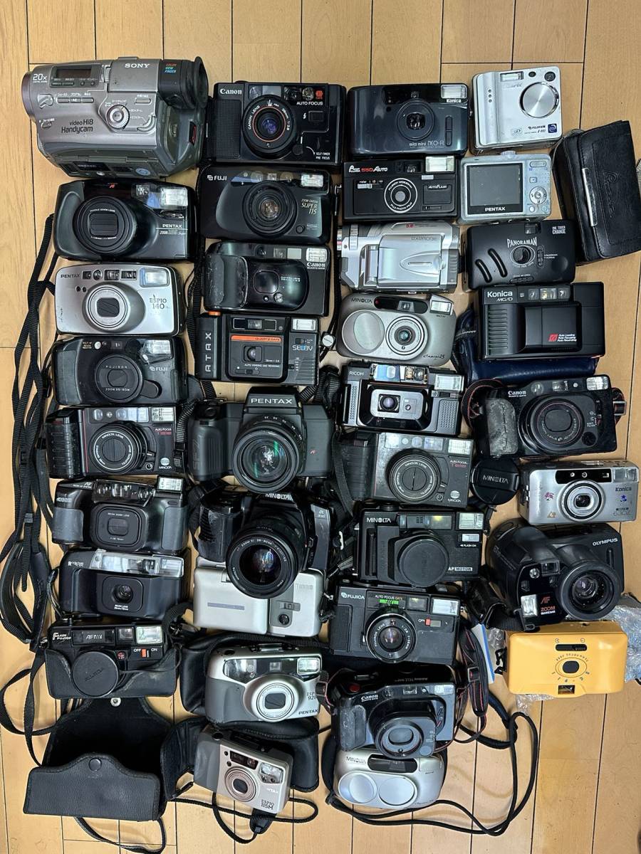 Canon MINOLTA Konica など フィルムカメラ まとめ ジャンク ☆ジャンク☆コンパクトフィルムカメラ☆大量まとめ Canon SONY FUJICA