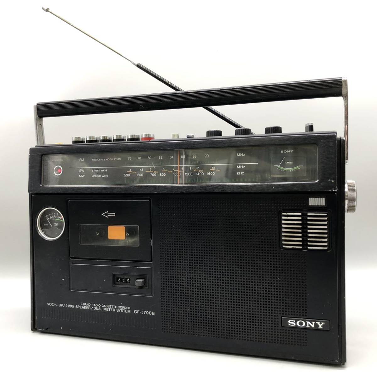 SONY ソニー ラジオカセットレコーダー CF-1790B 3バンド ブラック ラジオ カセット テープ オーディオ 電化製品 家電 日本製 動作確認済み