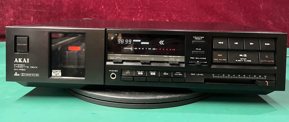 AKAI アカイ　カセットデッキ　GX-R60EX　1987年製　ブラック アカイ カセットデッキ AKAI GX-R60EX 現状品 再生OKAKAI - GX-R60