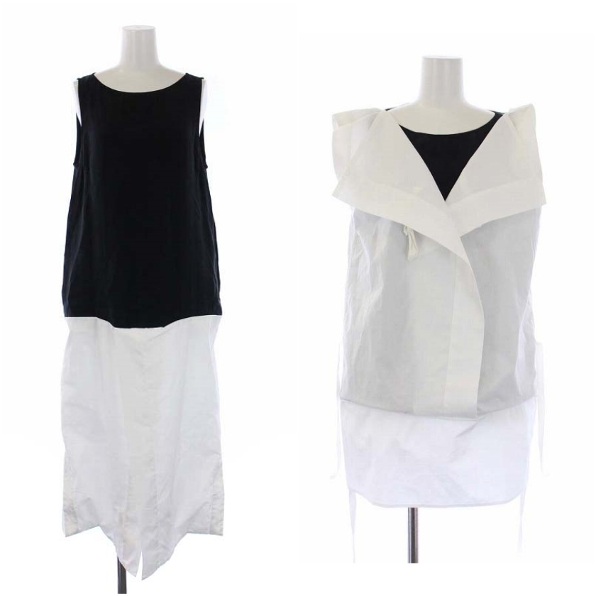 【着用1回】メゾンマルジェラ ノースリーブシャツワンピース エムエムシックス メゾンマルジェラ MM6 Maison Margiela 18SS 2WAY