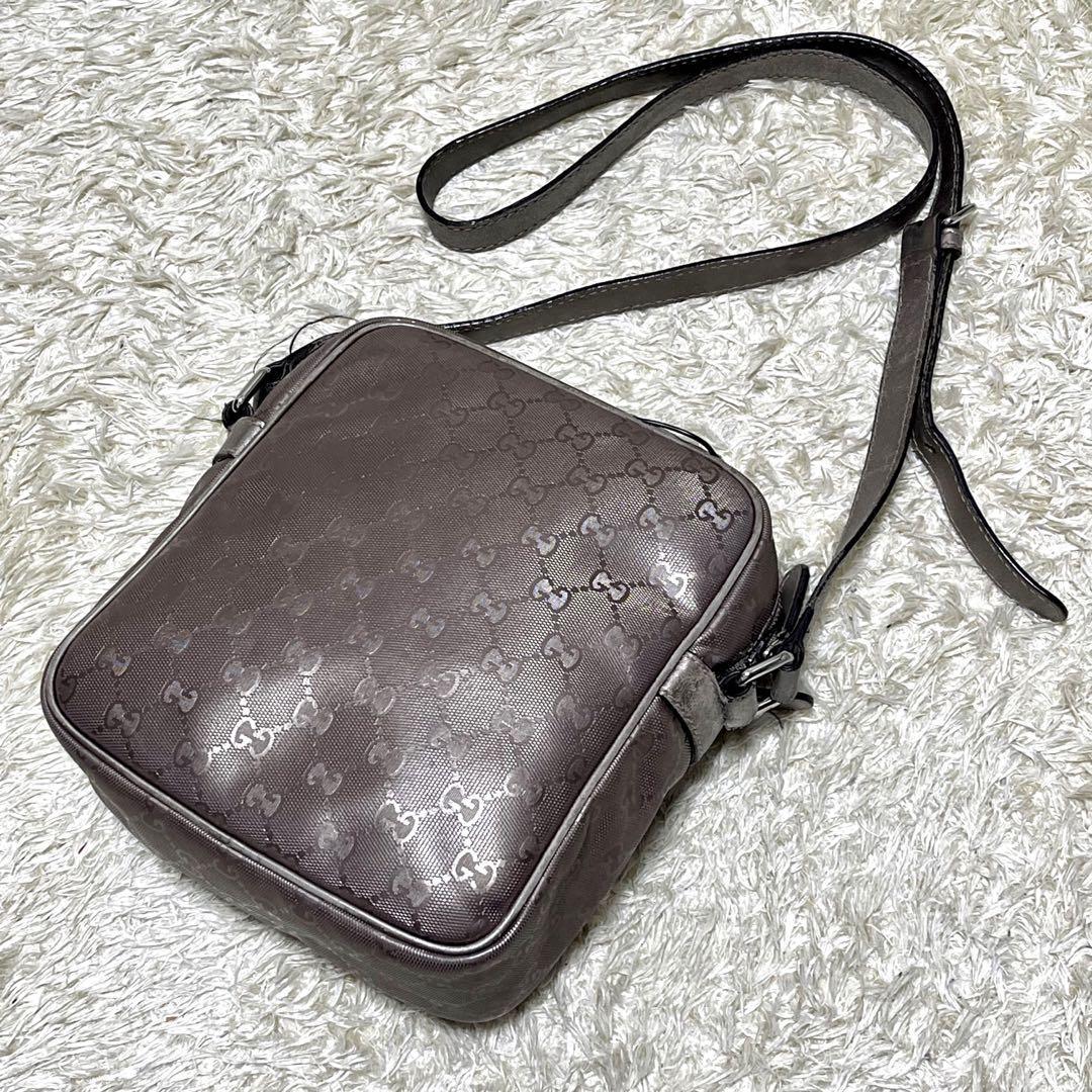 GUCCI グッチ ショルダーバッグ インプリメ PVC レザー GUCCI グッチ ショルダーバッグ インプリメ PVC レザー