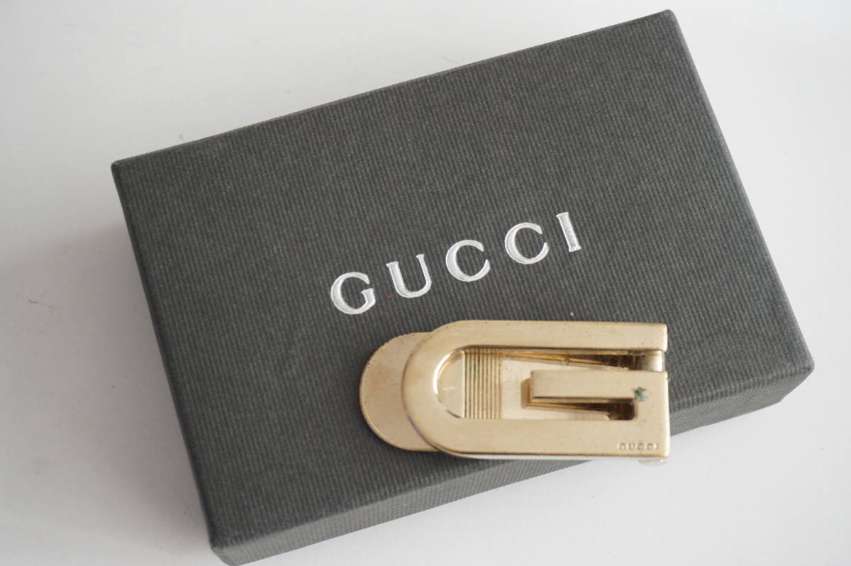 1円◇GUCCI/グッチ*マネークリップ/財布*ゴールド - グッチ GUCCI 