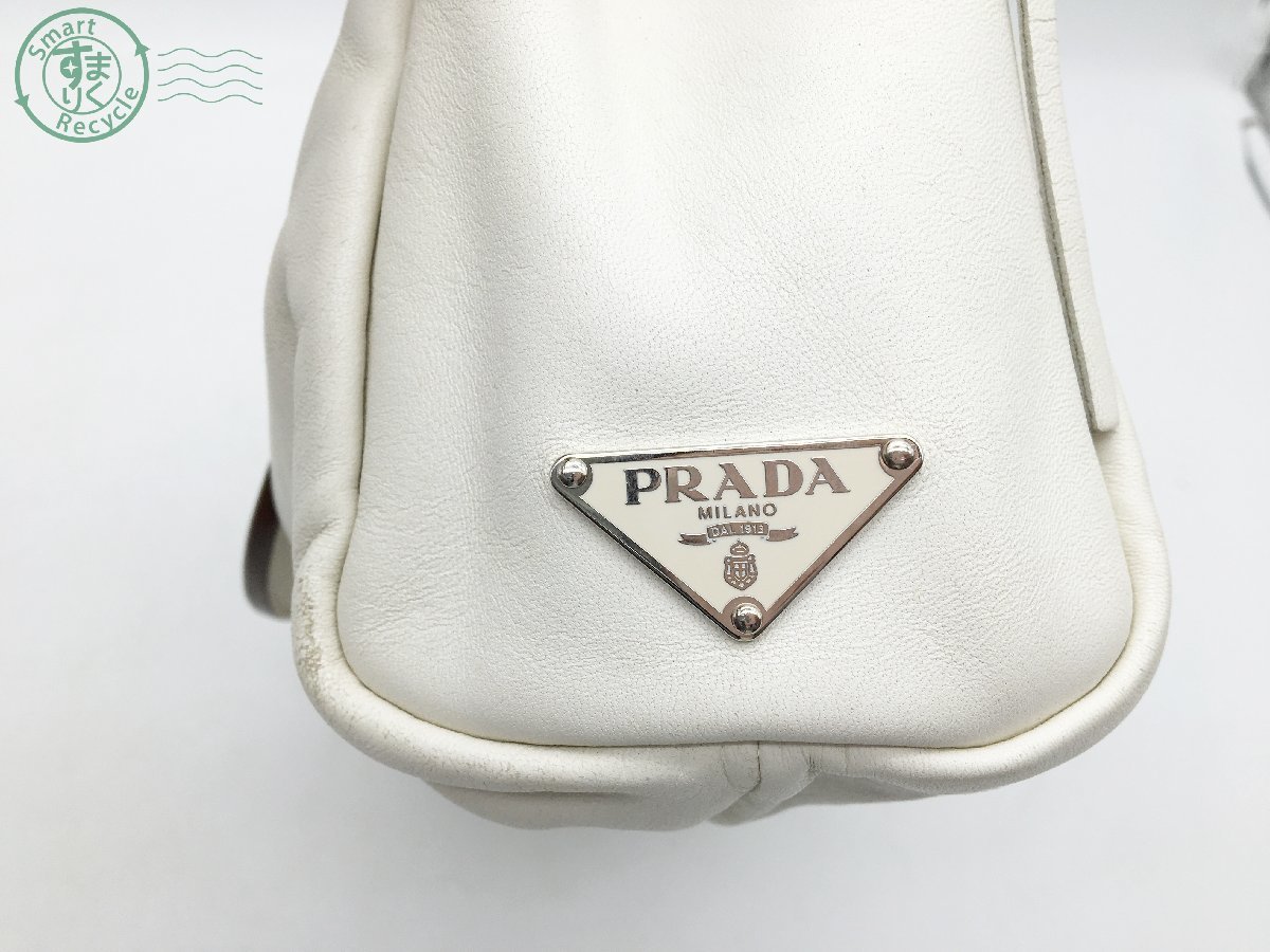 10321619 ＊ PRADA プラダ ハンドバッグ レザー レディース 三角 