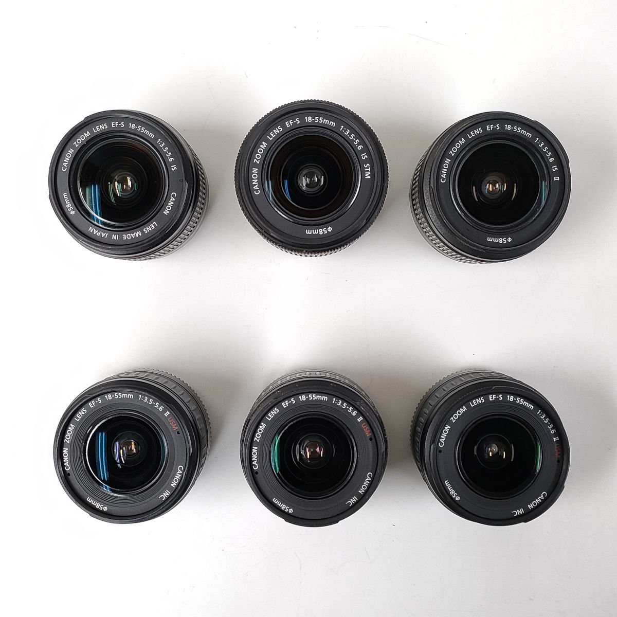 CANON EF-S 18-55mm F3.5-5.6 Ⅱ USM 他 レンズ 6点セット まとめ ●ジャンク品 [7552TMC] 18-55mm Canon EF-S Black for Standard