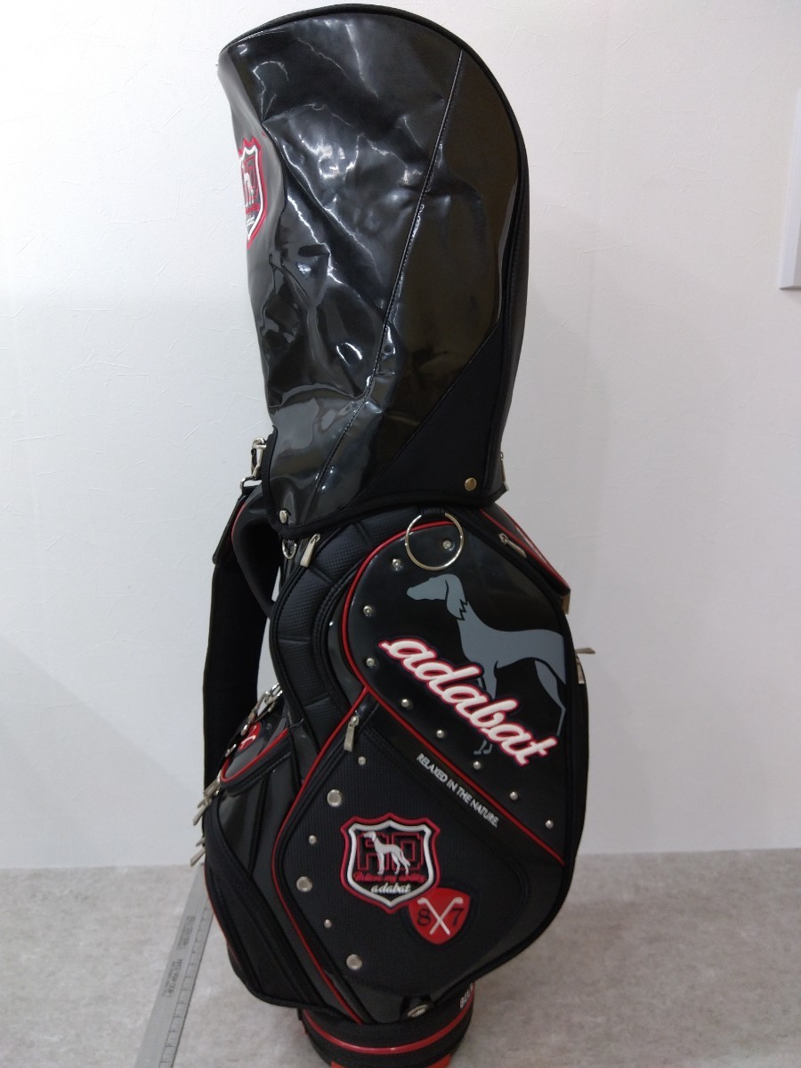 【中古キャディバッグ】adabat アダバット ABC-262 キャディバッグ 9.0型 46インチ対応 4.4kg ブラック