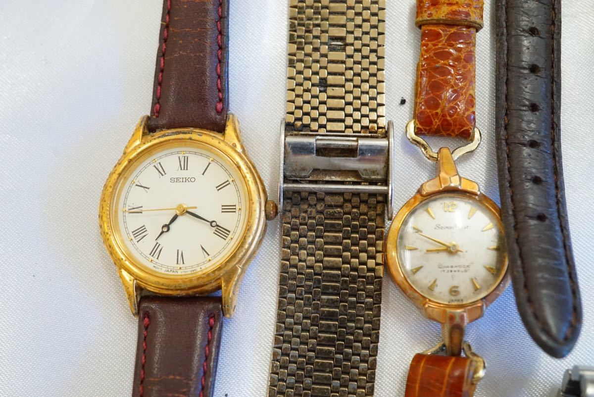 F398 全てSEIKO/セイコー 腕時計 14点セット クォーツ アクセサリー 