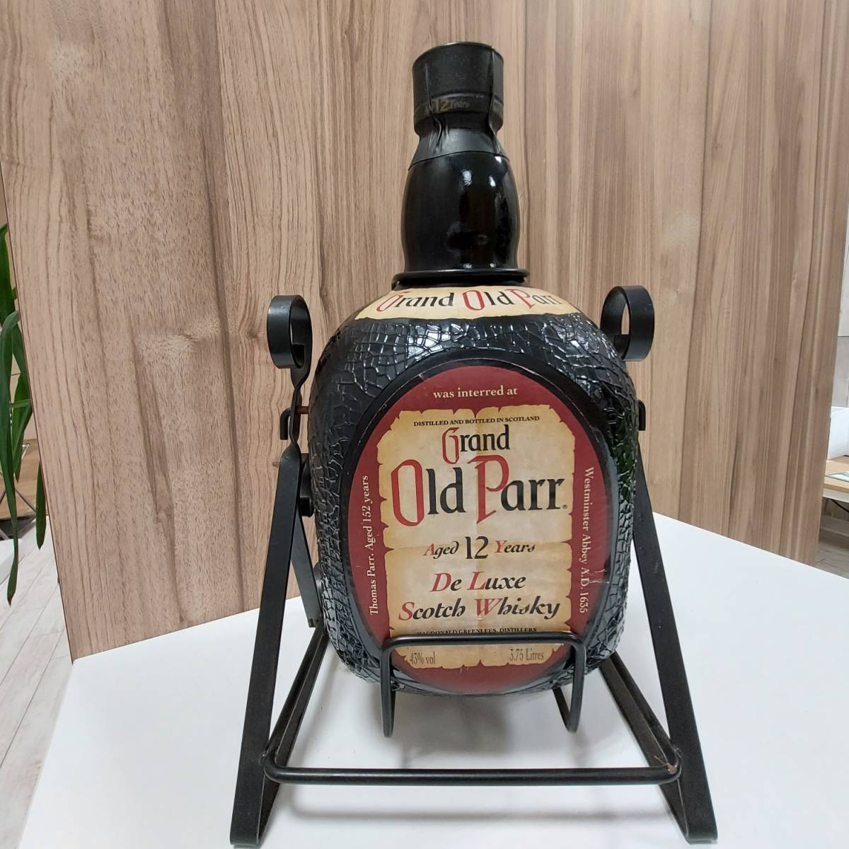 Grand Old Parr グランド オールドパー 12年 デラックス 3.75L 3750ml 43％ スコッチ ウイスキー 台座付 未開封 自宅保管品 古酒 洋酒◆803