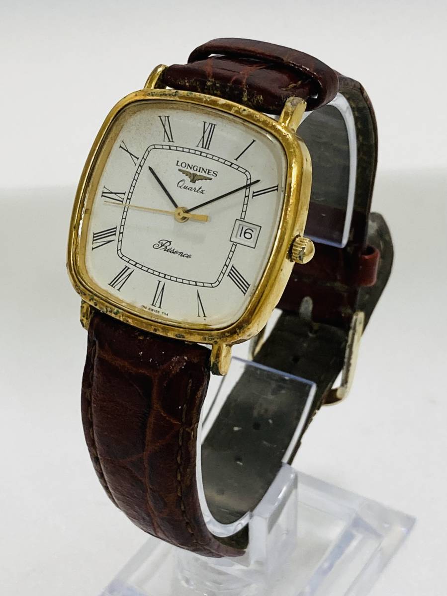 LONGINES 0 1 Watch Gold Presence ロンジン New Vintage Battery 