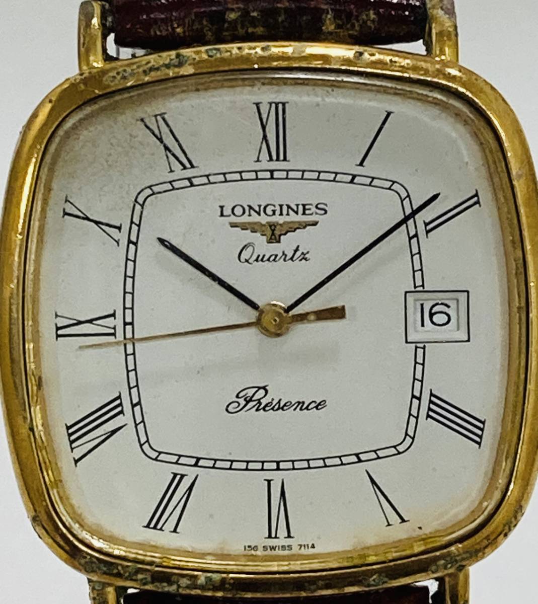 LONGINES 0 1 Watch Gold Presence ロンジン New Vintage Battery 