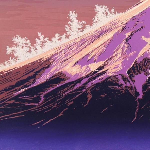 【真作】【WISH】小暮真望「黎明冨士」シルクスクリーン 約12号 大作 直筆サイン 　　〇人気版画家 日本版画会会長 #23093755_5