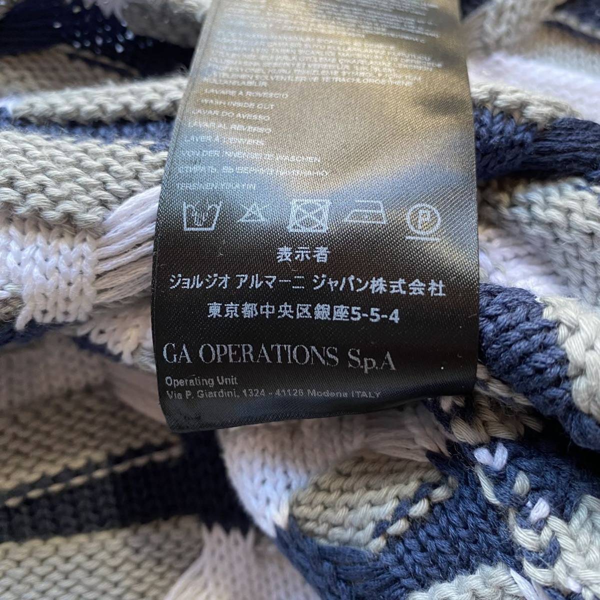 極美品!!XL!!現行黒タグ ジョルジオ アルマーニ カシミヤ混 ニット 