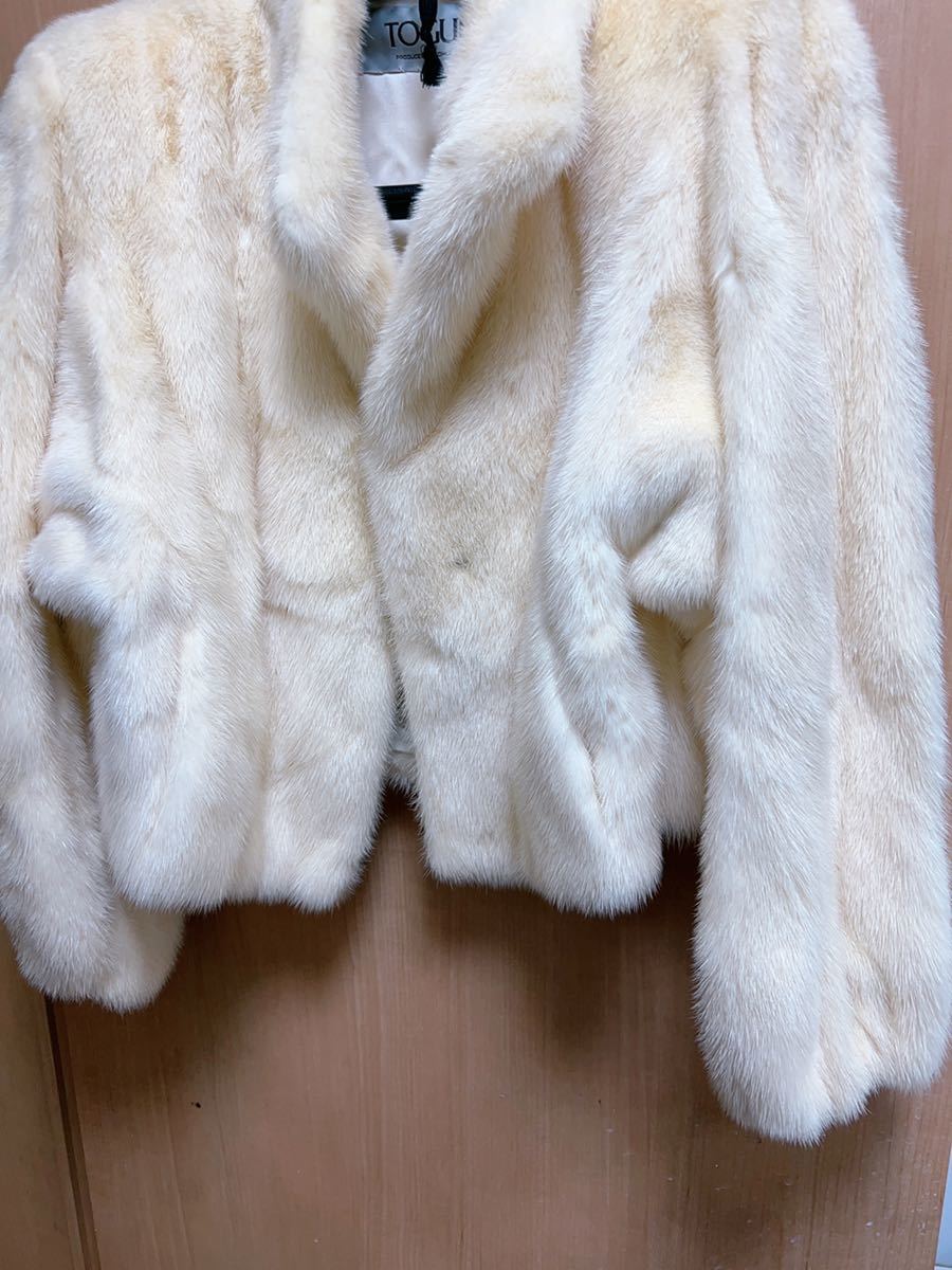 値下げ　美品　銀タグ　サガミンク　ファーハーフコート サガミンク SAGA MINK 銀サガ 美品 毛皮 ハーフコート ミンク コート