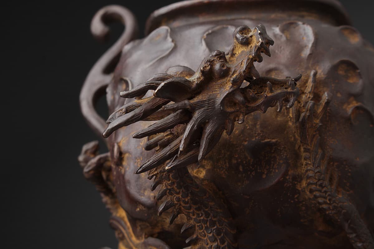 高岡銅器 獅子香炉 二上常太郎（号 元威） 香炉 二上元威 高岡銅器