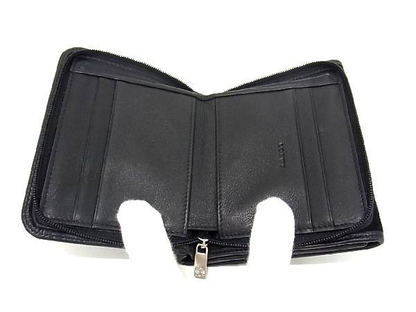 1円 □美品□ LOEWE ロエベ アナグラム スエード×レザー 二つ折り 財布