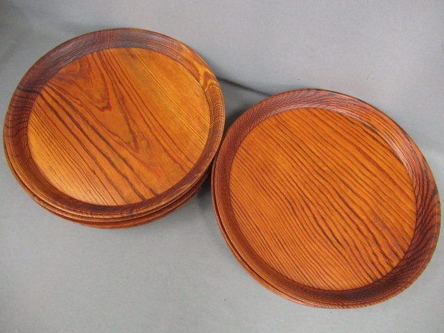 丸型・円形 松盆 十客】時代物懐石茶道具・在銘 径・35cm 古民芸
